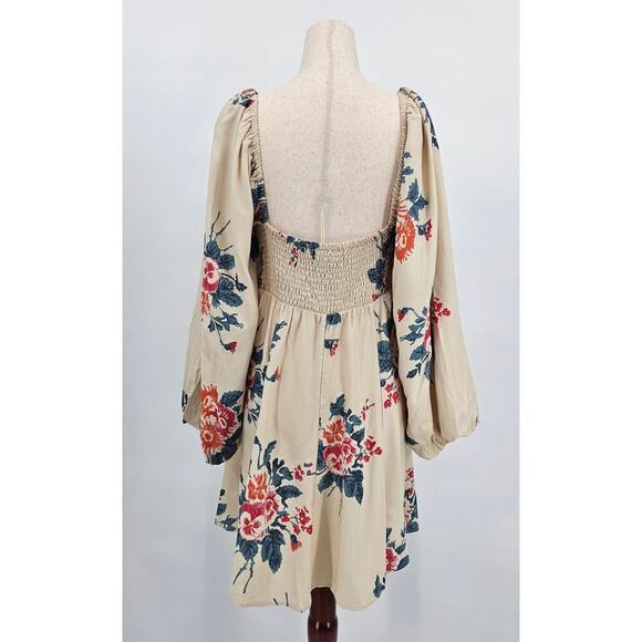 Free People Women's Medium Francesca Floral-Print Mini Dress NWT - Picture 2 of 11